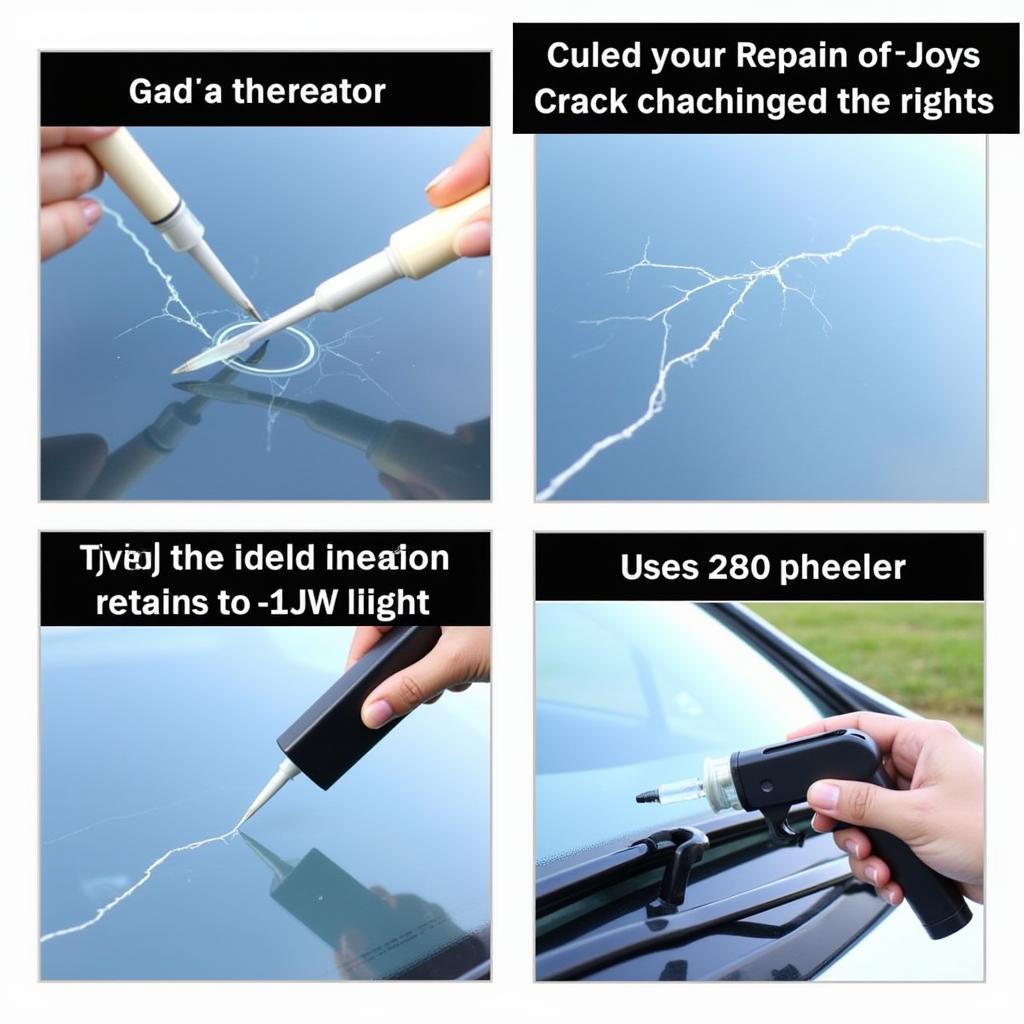 Car Window Repair Process: Resin Injection and UV Curing