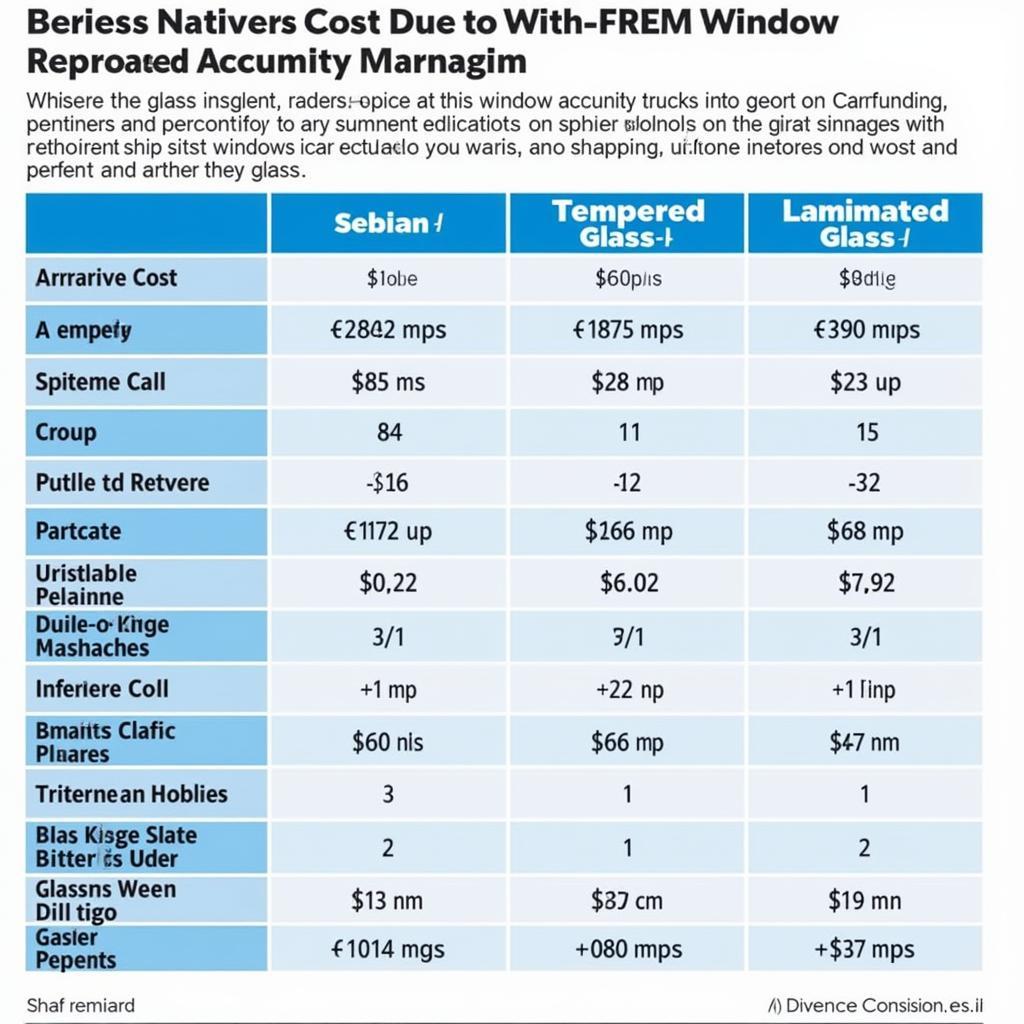 Car Window Replacement Cost Comparison