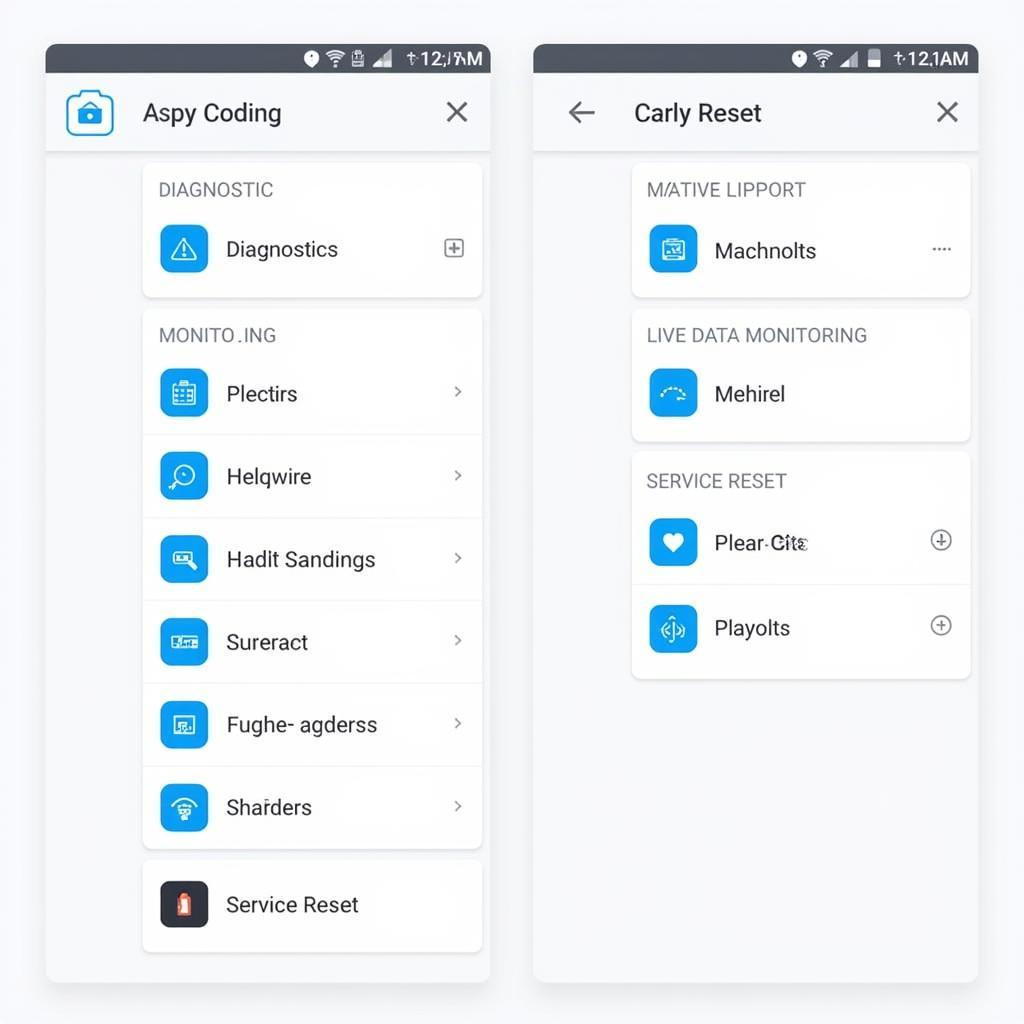 Carly App Interface and Features Overview