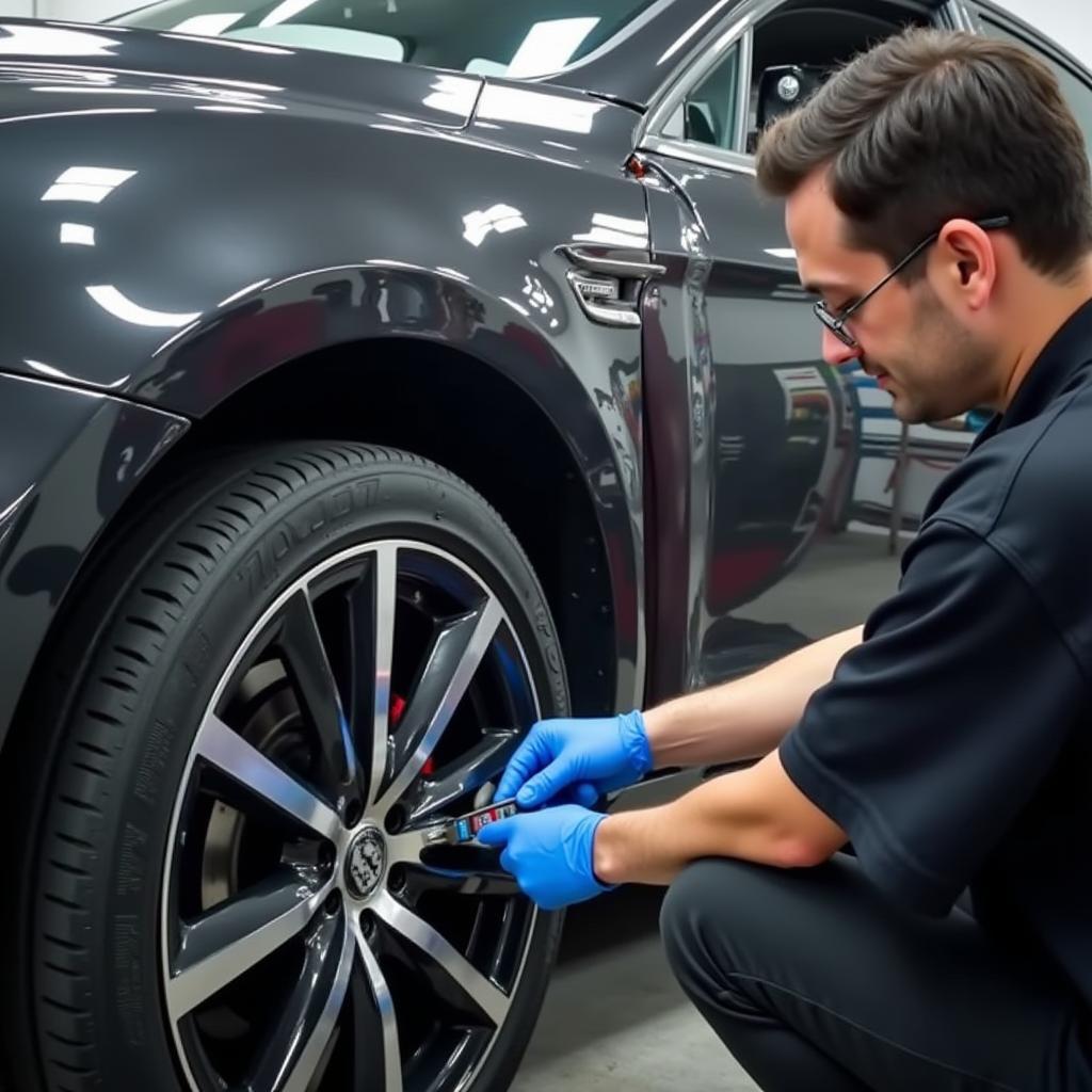 Professional Car Body Repair Technician at Work in Catford