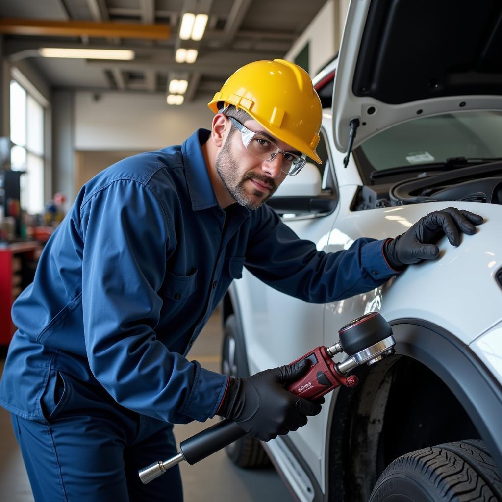 Certified car body repair technician in Walkden