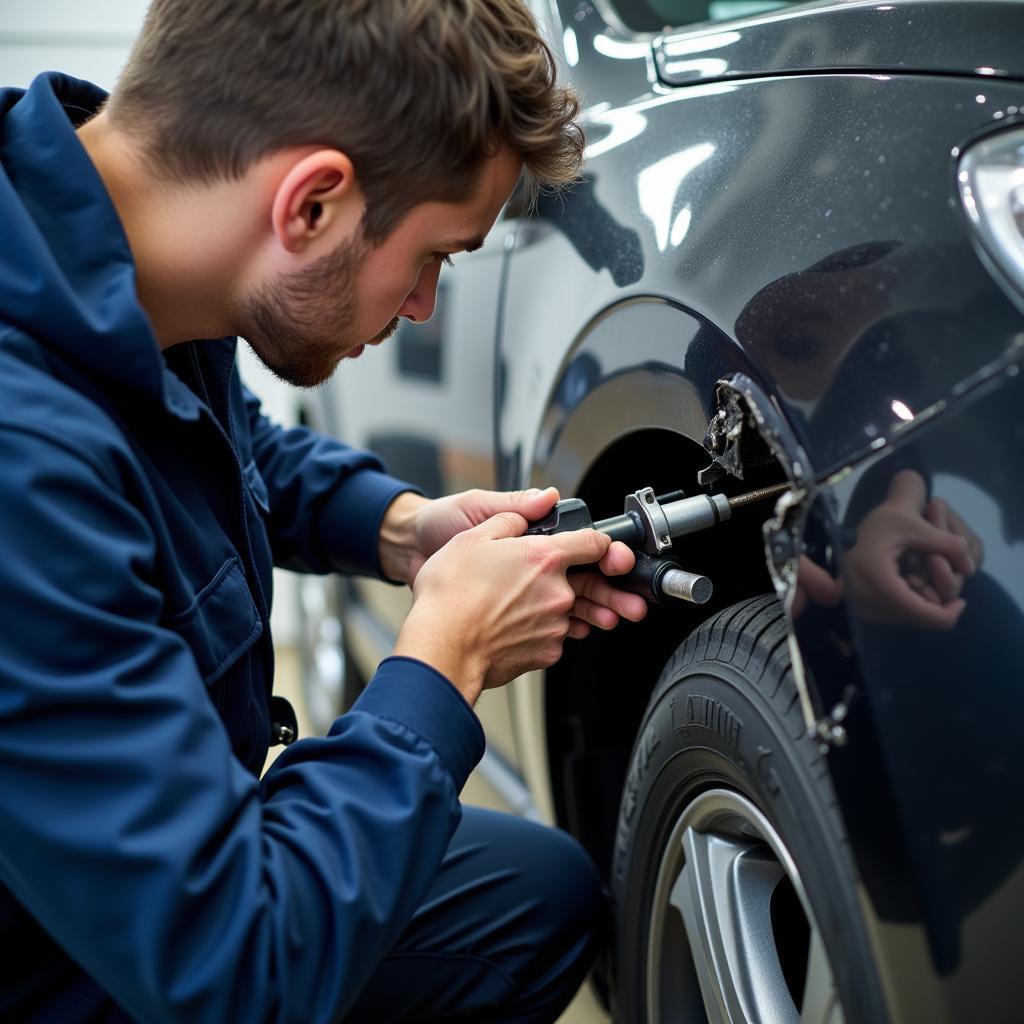 Inspecting Car Body Damage in Hertford Ware