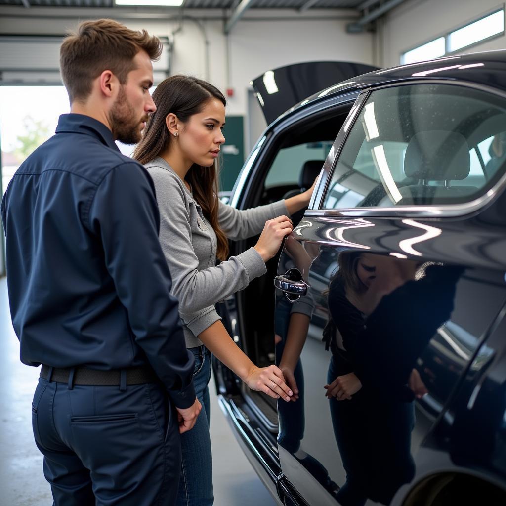 Final Inspection of Car Body Repair in Chesterfield