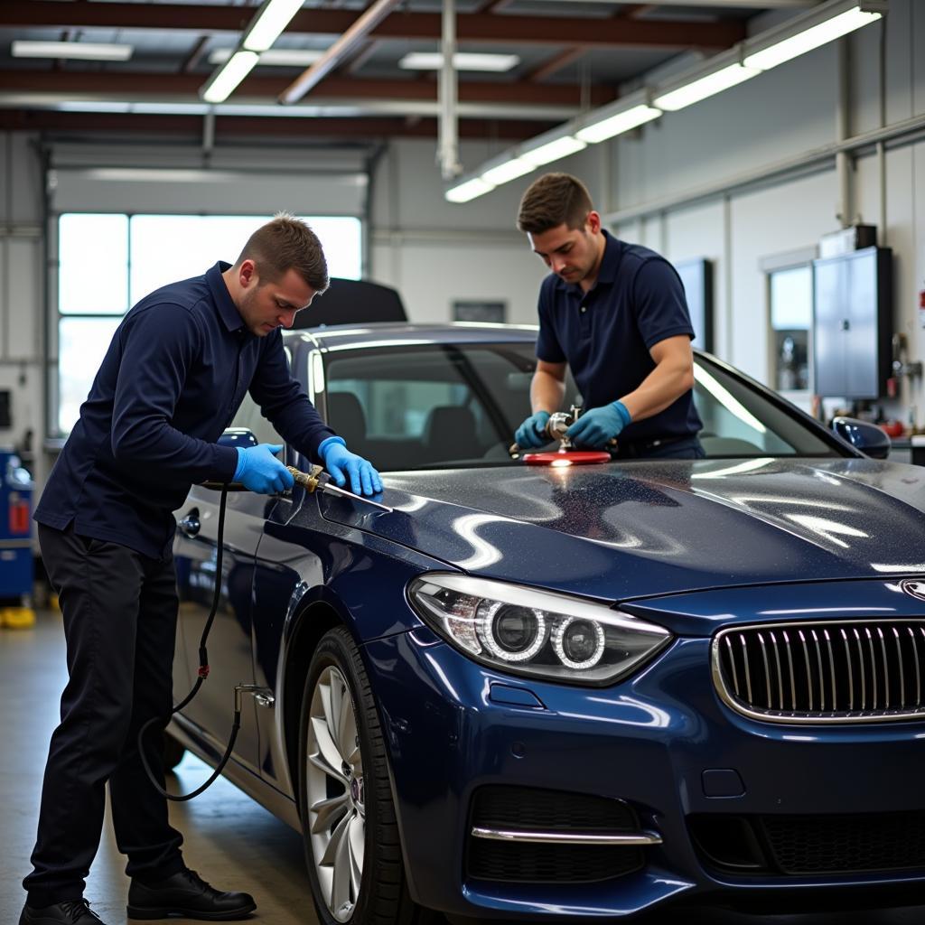 Chesterfield Car Body Repair Shop in Action