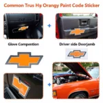 Chevy Orange Paint Code Location