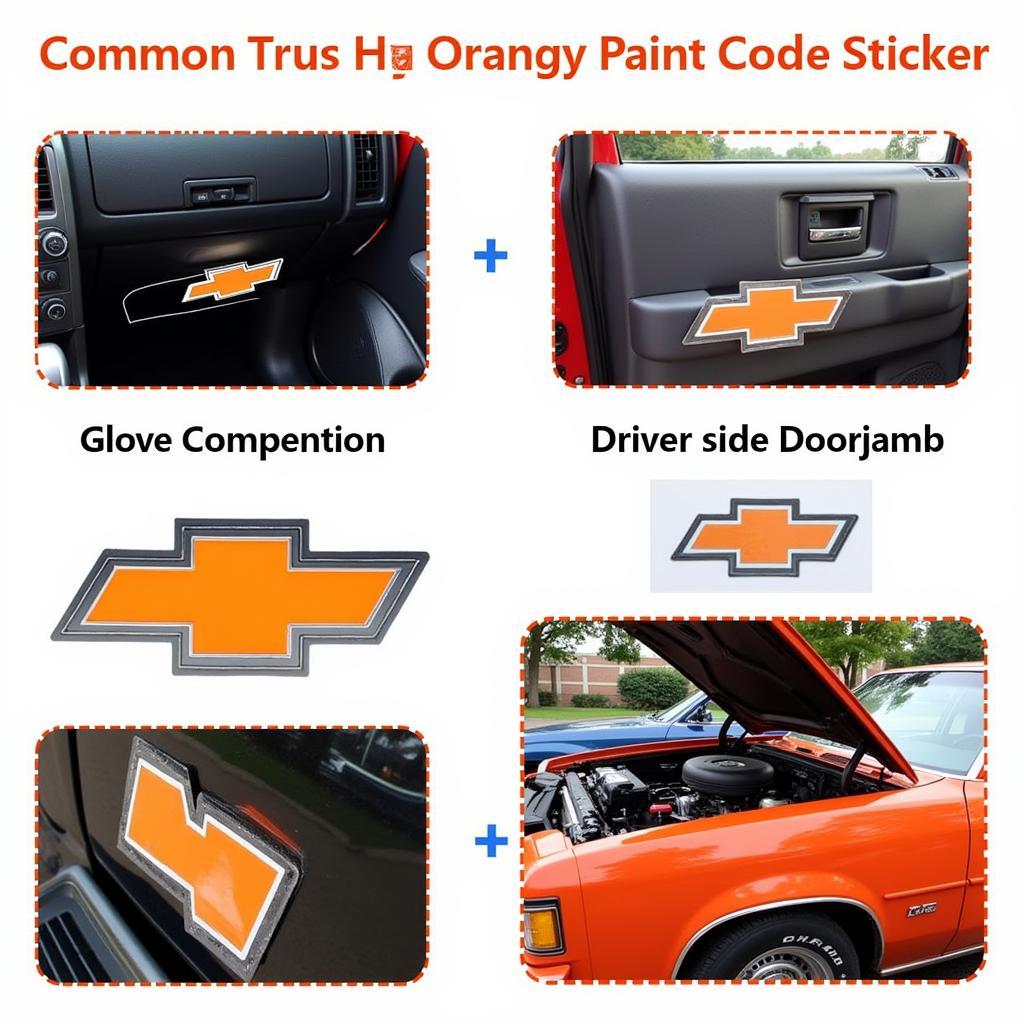 Chevy Orange Paint Code Location