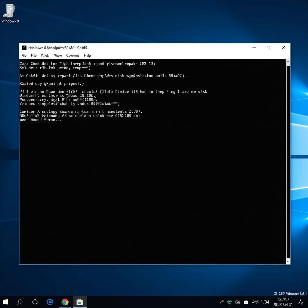 CHKDSK Command Execution in Windows 8