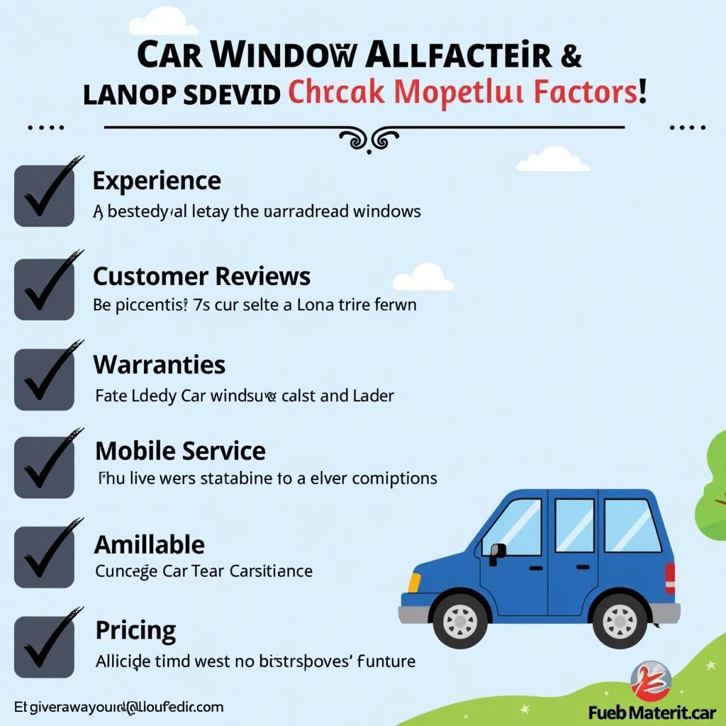 Factors to Consider When Choosing a Car Window Repair Service