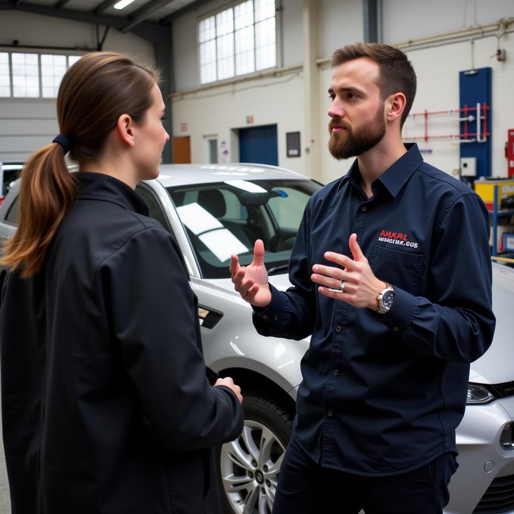 Customer Consultation in Car Body Repair Widnes