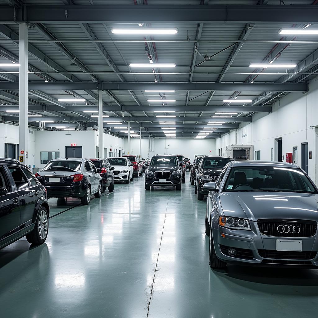 Modern Car Body Repair Shop Interior in Christchurch