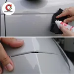 Cleaning a Car Paint Chip Before Repair