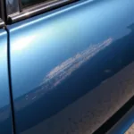 Clear coat scratch on car paint