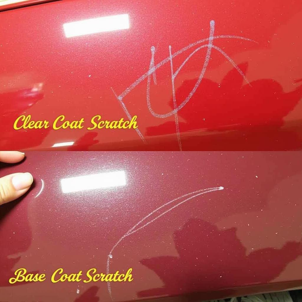 Identifying Clear Coat and Base Coat Scratches