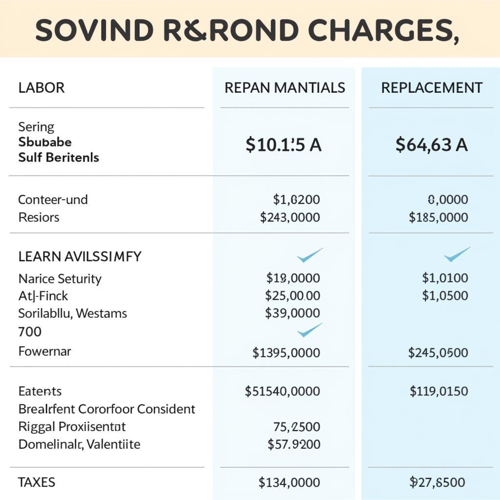 Common Charges on a Car Body Repair Invoice