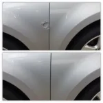 Before and After Car Paint Chip Repair