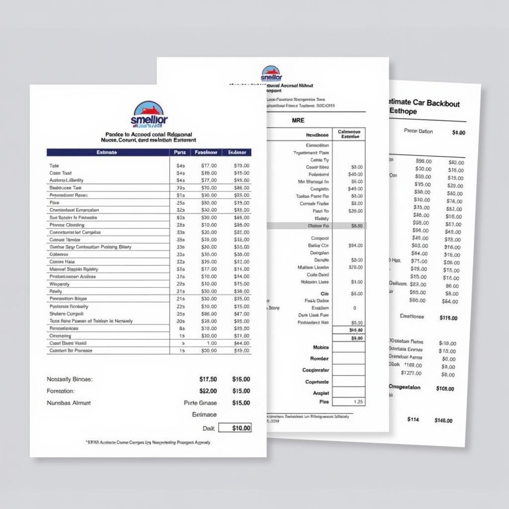 Comparing Car Repair Estimates