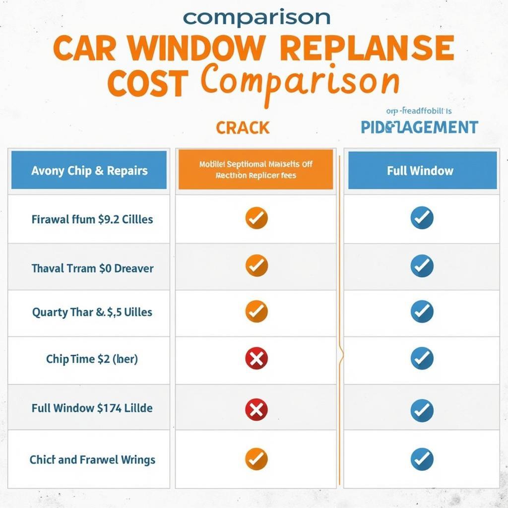 Comparing Car Window Repair Costs for Different Damage Types