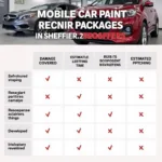 Comparing Mobile Car Paint Repair Options in Sheffield