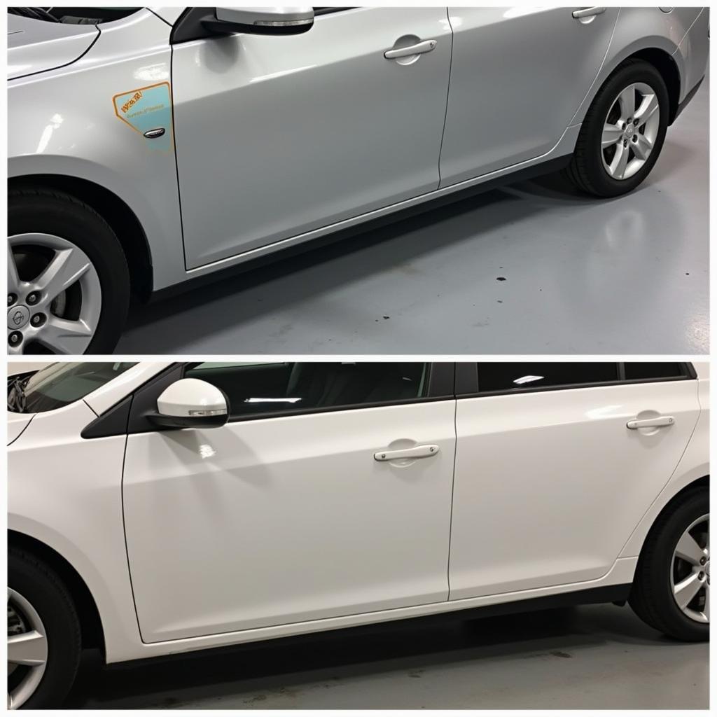 Completed Car Body Repair with a Shiny Finish