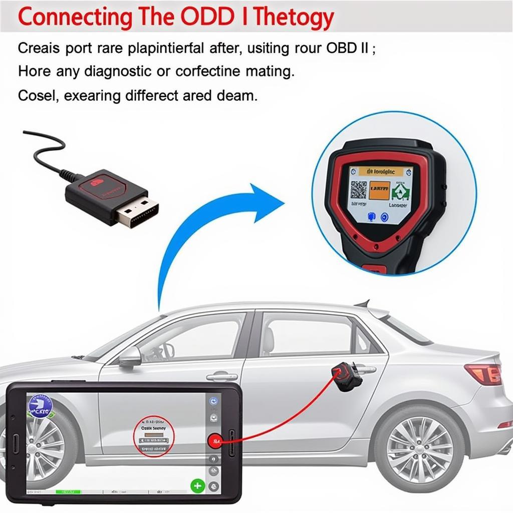 Connecting Launch Diagnostic Tool to OBD-II Port