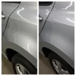 Before and After Cosmetic Car Paint Repair