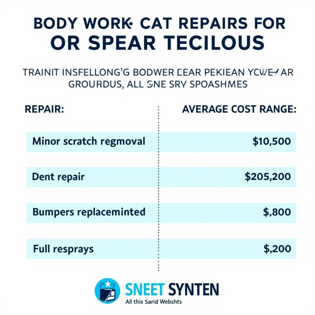 Cost of Car Bodywork Repairs in Preston