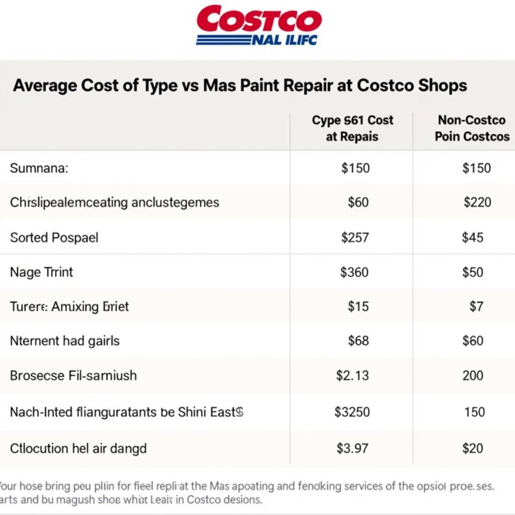 Costco Car Paint Repair Comparison