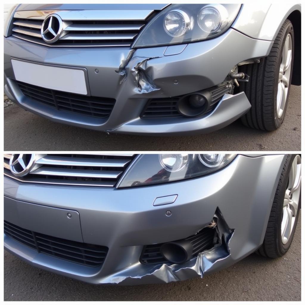 Damaged Car Bumper After Accident in Barnsley