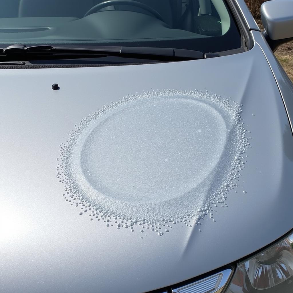 Bird Dropping Damage on Car Paint