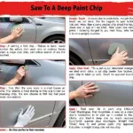 Repairing a Deep Paint Chip on a Car