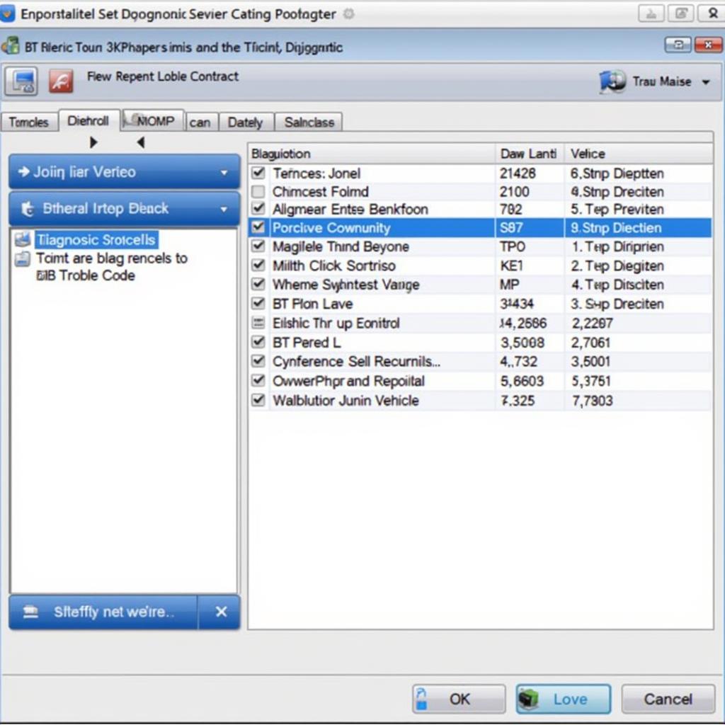 Delphi Diagnostic Software Interface