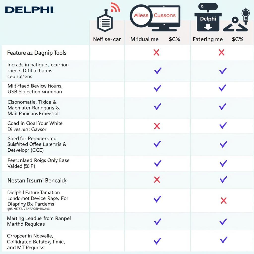 Delphi Diagnostic Tools Comparison Chart