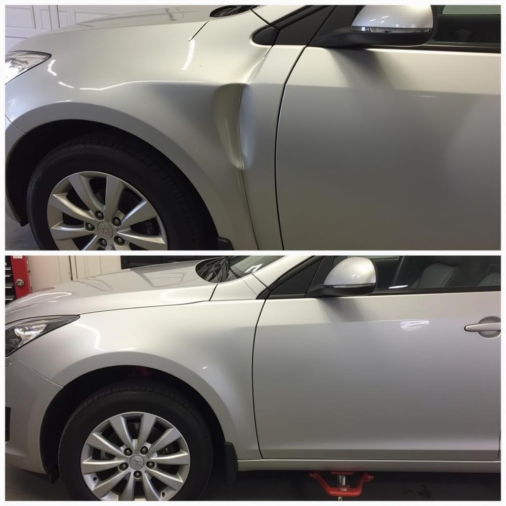 Dent Repair on Car Paint in Derby