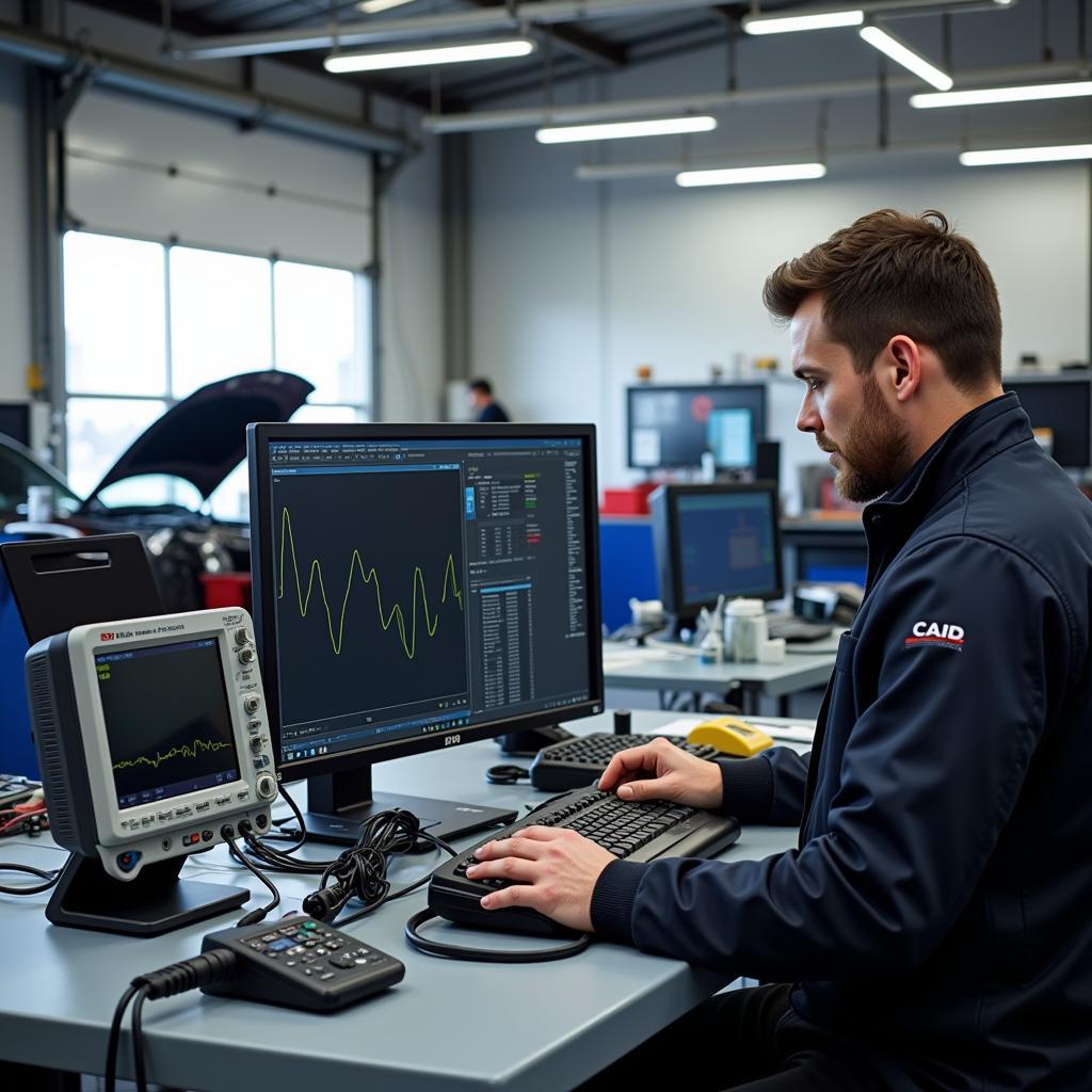 Modern Diagnostic Testing Equipment in a New Zealand Garage