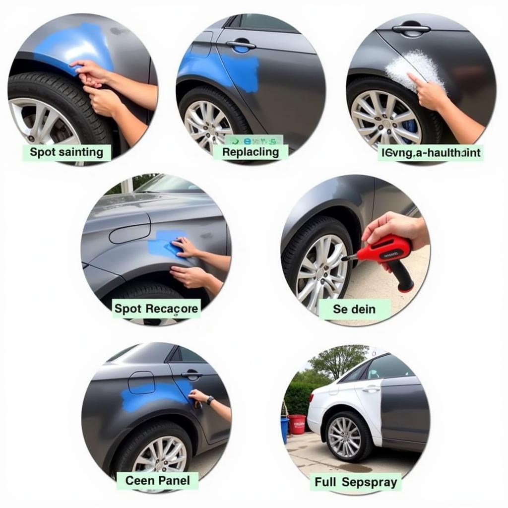 Various methods for car paint repair