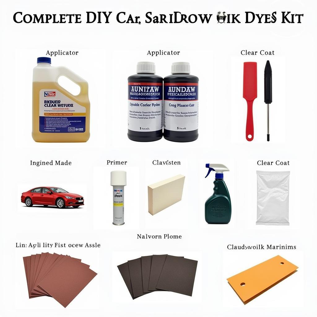 DIY Car Bodywork Repair Dye Kit