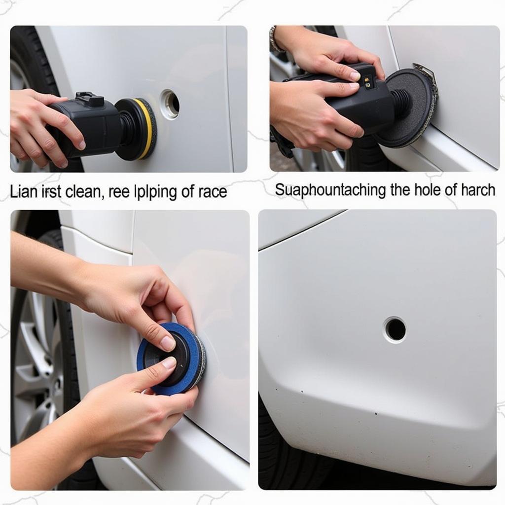 DIY Car Bumper Hole Repair Kit in Use