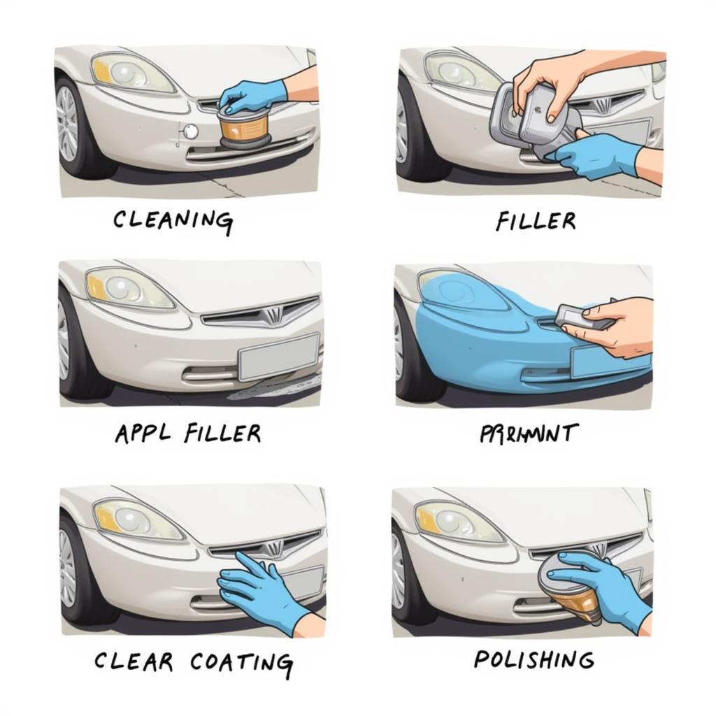 DIY Car Paint Plastic Panel Repair Steps