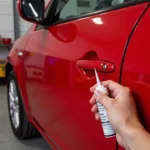 DIY Car Paint Repair Kit in Action