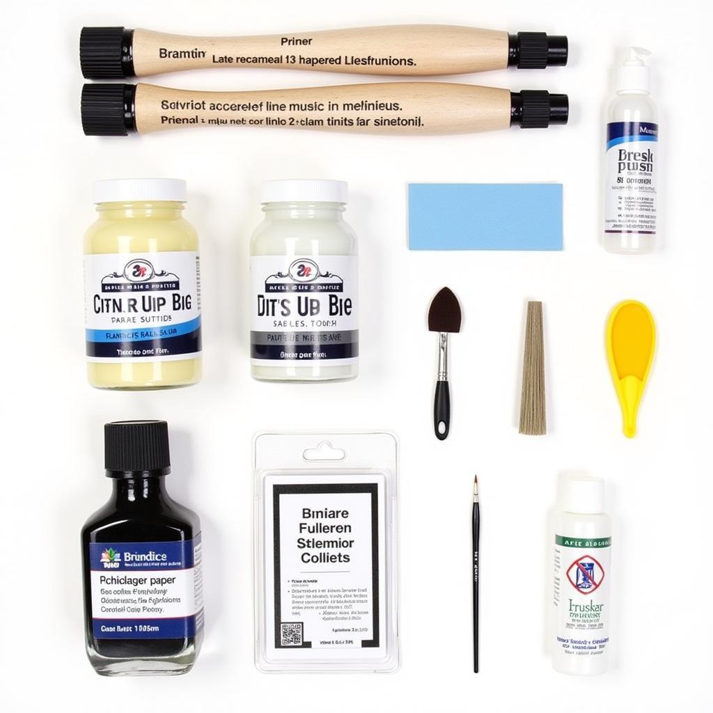 DIY car paint repair kit with touch-up paint and applicator.