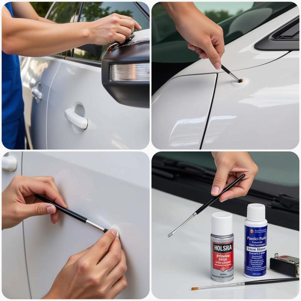 DIY Car Paint Repair Kit Application