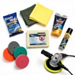 DIY car paint repair tools and materials