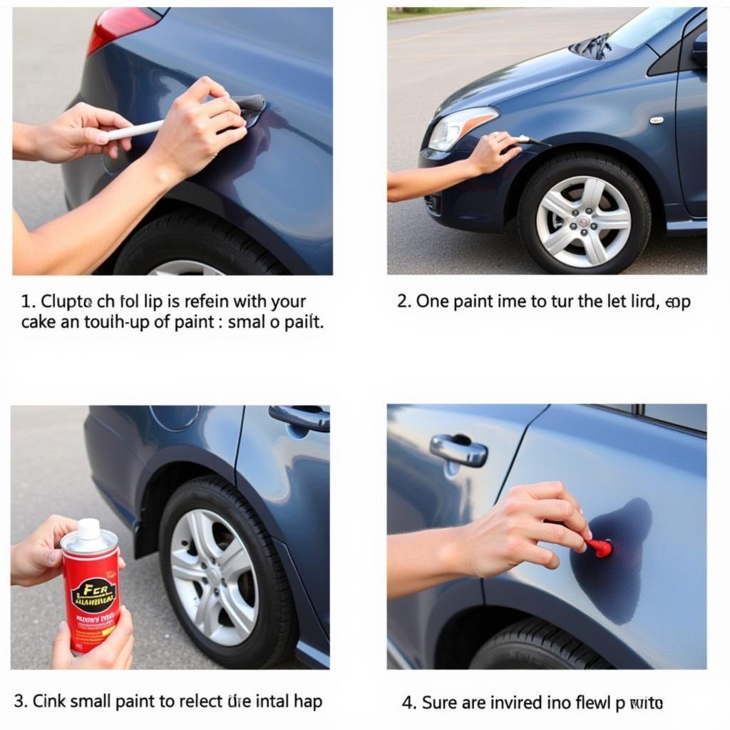 Using a DIY car paint stone chip repair kit