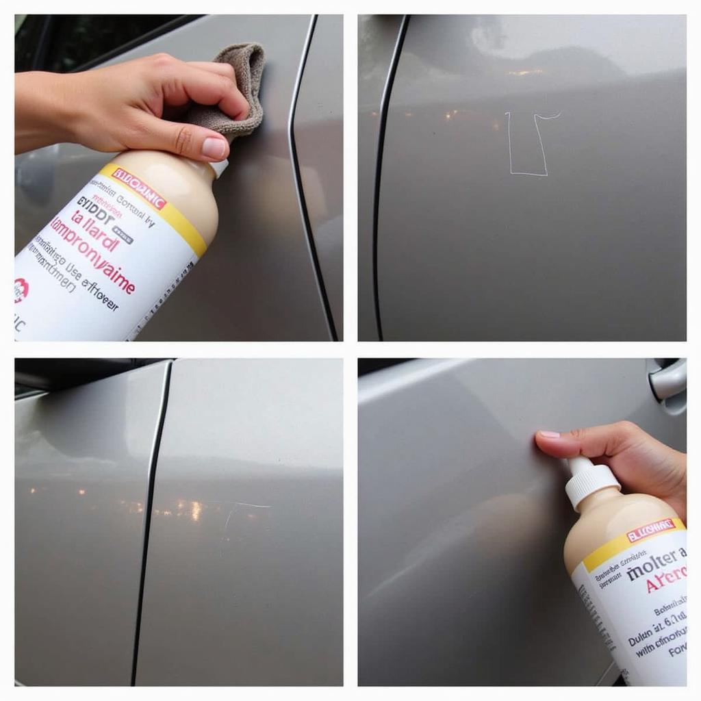 DIY car scratch repair process