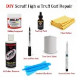 DIY Car Scuff Repair Tools and Materials