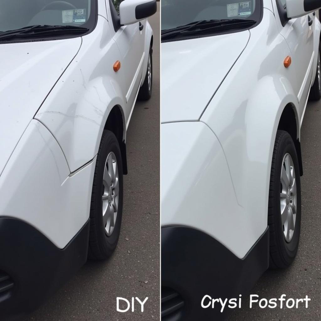 DIY vs. professional car paint repair comparison