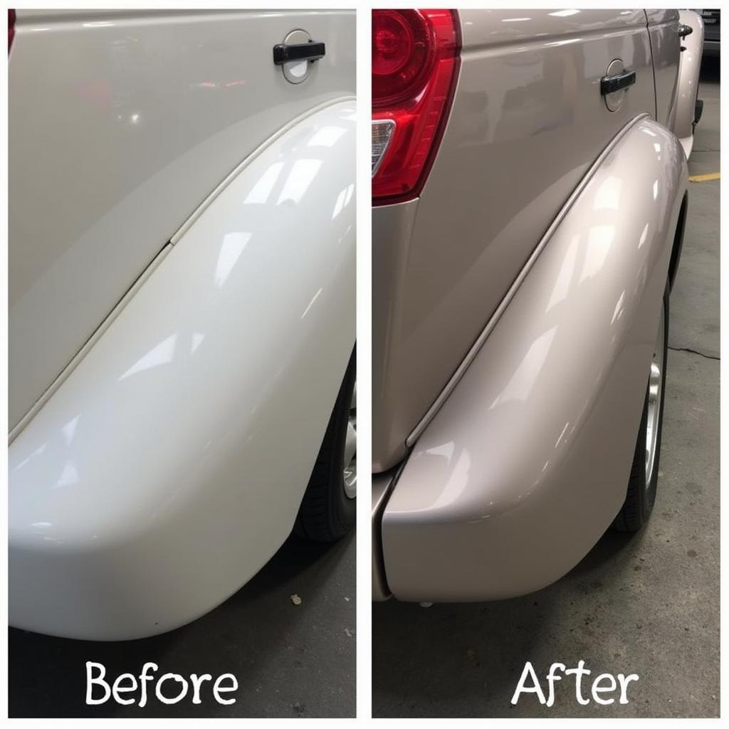 Comparing DIY and professional hard candy car paint repair results