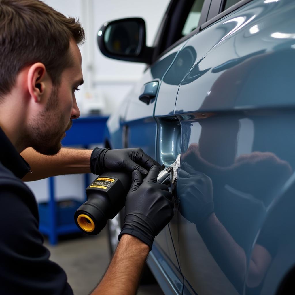 Dent Removal at a Car Body Repair Shop in Edinburgh