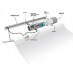 Diagram of a car's electric roof mechanism