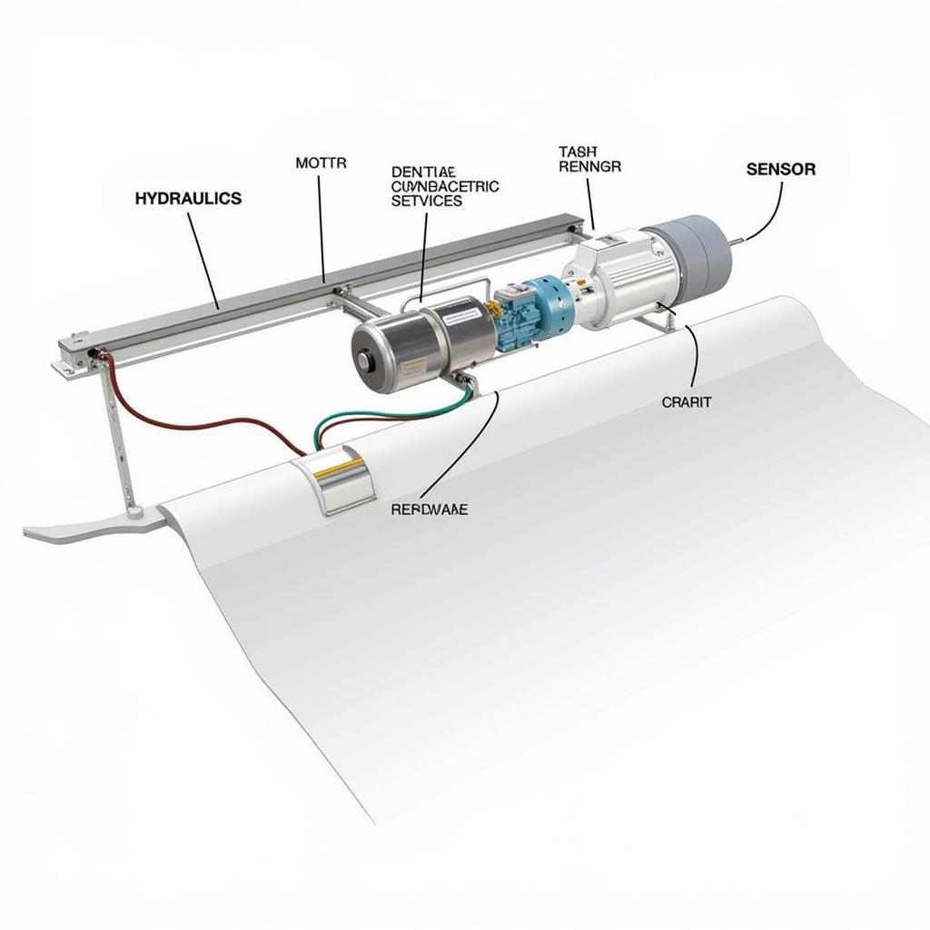 Diagram of a car's electric roof mechanism